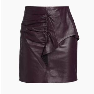 Iro Hita ruched leather mini skirt Size 38 (like medium)